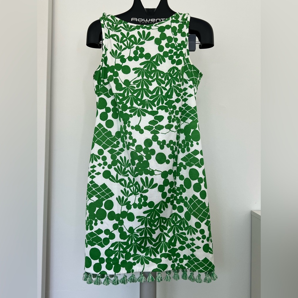 Trina Turk Mint Green Mini Dress with Tassels